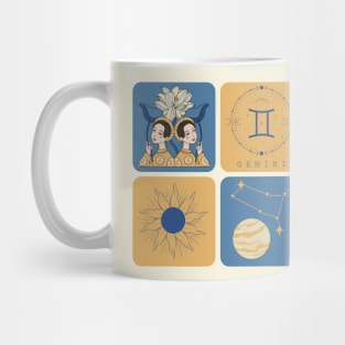 Gamini Horoscope Hand Drawn Pattern Mug